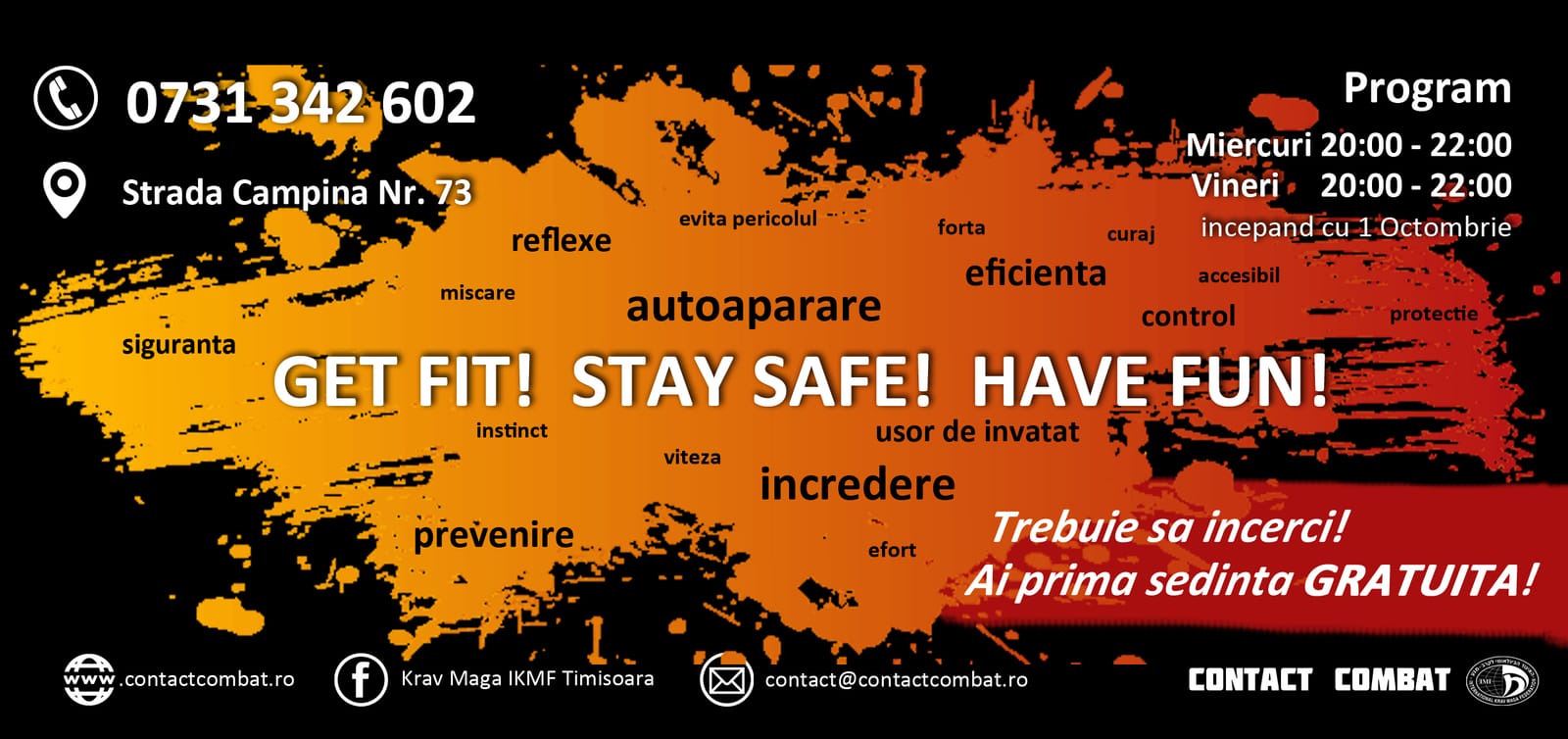 Flyer Krav Maga IKMF Timișoara